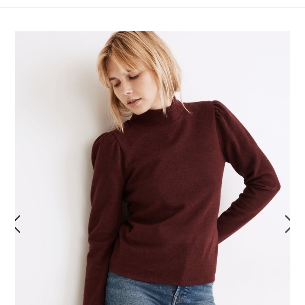 Madewell Women's (Re)Source Plush Sleeve Top Size Medium